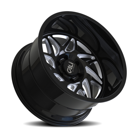 Cali Off-Road Gemini 9112 — Gloss Black/Milled Spokes