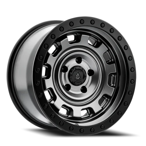 Arena Wheels Gunner — Satin Gun Metal Center Satin Black Lip
