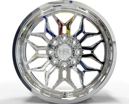 Hardrock H909 Polished 8x180 wheel, face view