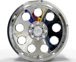 Hardrock H911 Polished 8x165.1 wheel, face view