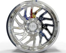 Hardrock H912 Polished 8x170 wheel, face view