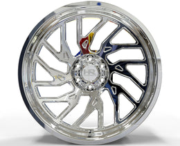 Hardrock H912 Polished 8x180 wheel, face view