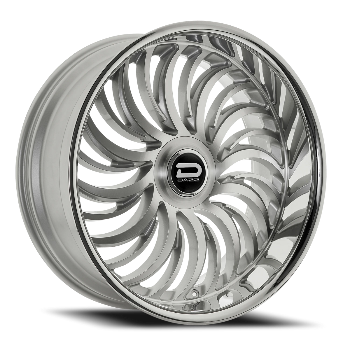 Dazz Wheels Heat — Gloss Silver Brushed W/ Chromed Ss Lip
