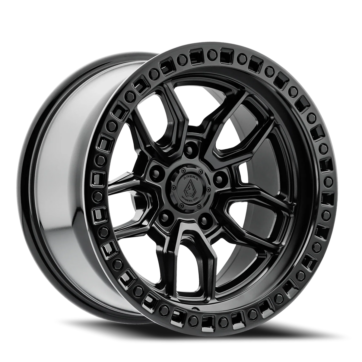 Arena Wheels Hustle — Satin Black Center Glossy Black Lip