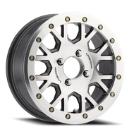 rrwvimg::https://storage.googleapis.com/autosync-wheels/png/Vision/Invader-Beadlock-UTV-GV8BL_GY_Gunmetal_Machined-Face-Machined-Ring-Gold-Rivets_4-lug_0001.png