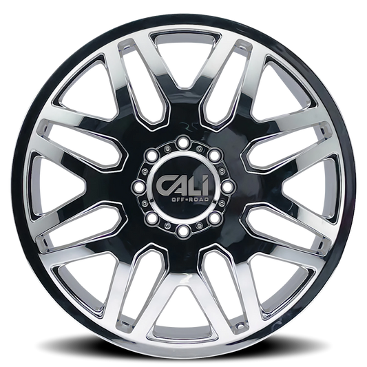 Cali Off-Road Invader Dually 9115D Chrome front wheel face