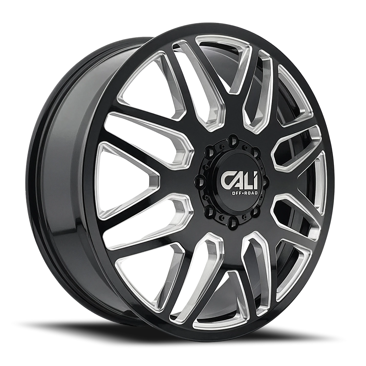Cali Off-Road Invader Dually 9115D — Gloss Black/Milled Spokes
