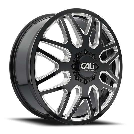 Cali Off-Road Invader Dually 9115D — Gloss Black/Milled Spokes