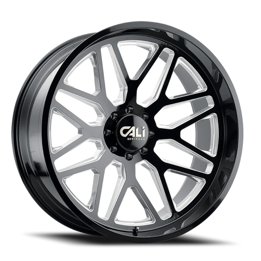 Cali Off-Road Invader 9115 Gloss Black/Milled Spokes wheel