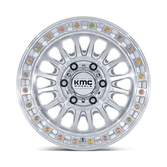 KMC KM552 IMS — Gloss Silver W/ Machined Face - front