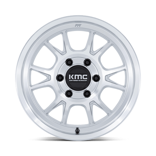 KMC KM729 RANGE — Gloss Silver W/ Machined Face - front