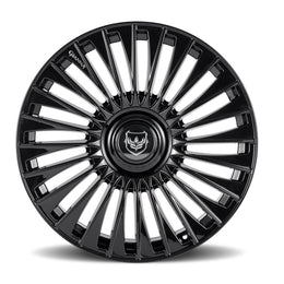 Gianna Lusso Gloss Black 6x135 / 6x139.7 wheel, face view