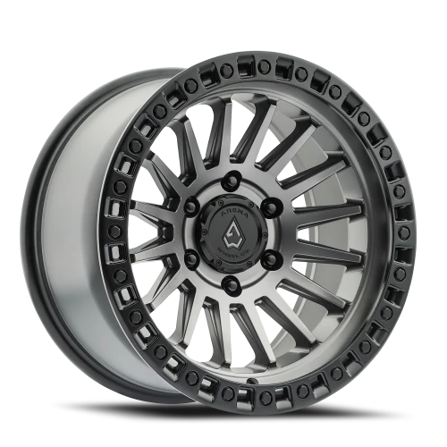 Arena Wheels Mesa — Satin Gun Metal Center Satin Black Lip