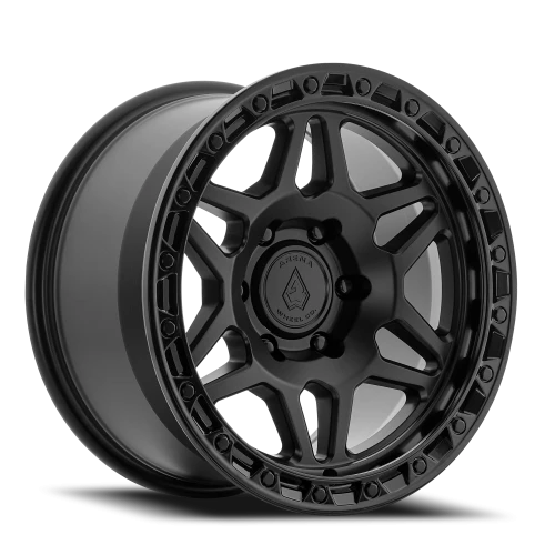 Arena Wheels Octane — Satin Black Center Glossy Black Lip