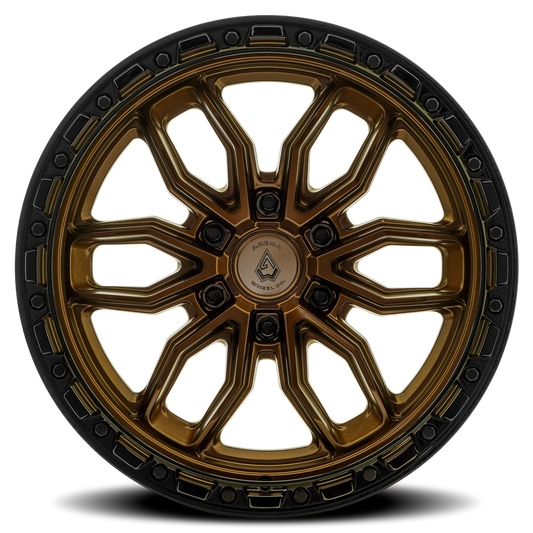 Arena Wheels Pursuit — Smoked Bronze Center Glossy Black Lip - front