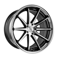 Rohana Wheels RFC10 — Matte Black W/ Gloss Black Lip