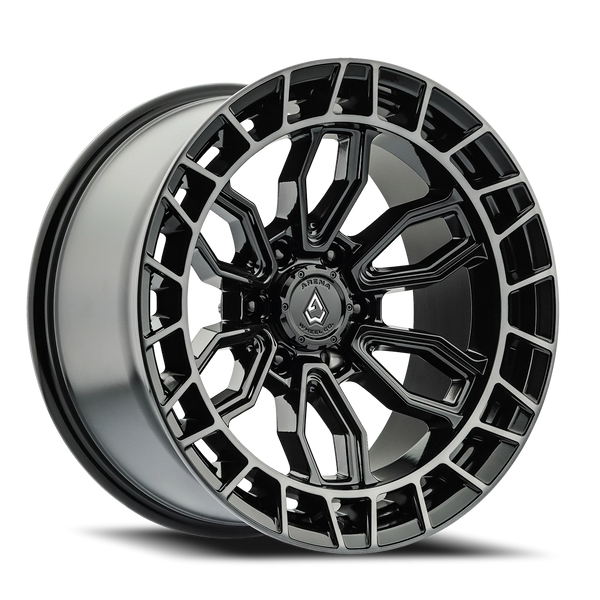 Arena Wheels Recon Wheels — 17"-22" × 9-10 Glossy Black Center Machined Ddt Lip