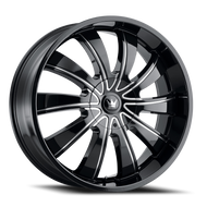 Mazzi Rolla 374 — Black/Milled Spokes