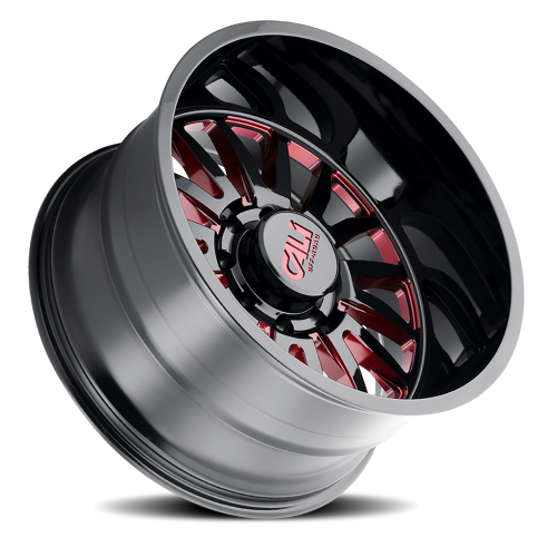 Cali Off-Road Summit 9110 — Gloss Black/Red Milled Spokes