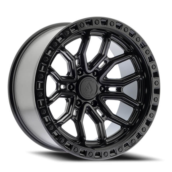 Arena Wheels Terra Wheels — 17"-20" × 9-10 Satin Black Center Glossy Black Lip