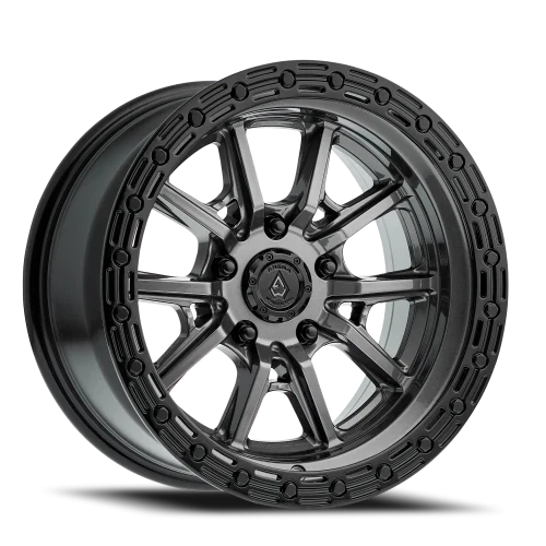 Arena Wheels Trek — Glossy Gun Metal Center Glossy Black Lip
