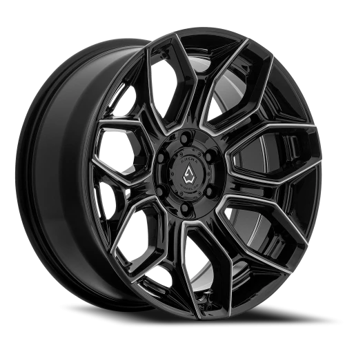 Arena Wheels Viper — Gloss Black & Milled