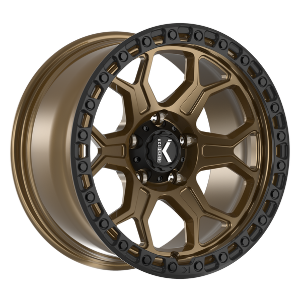 KG1 Forged BISHOP — Textured Bronze Wheel Black Ring 