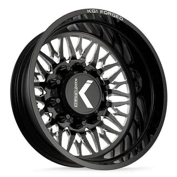 KG1 Forged TRIDENT-D — Gloss Black Milled Rear 