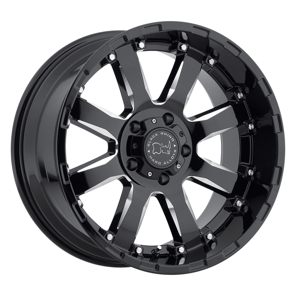 Black Rhino Hard Alloys SIERRA — Gloss Black W/ Milled Spokes 