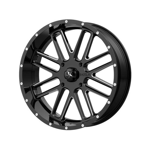 MSA Offroad Wheels M35 BANDIT UTV — Gloss Black Milled 