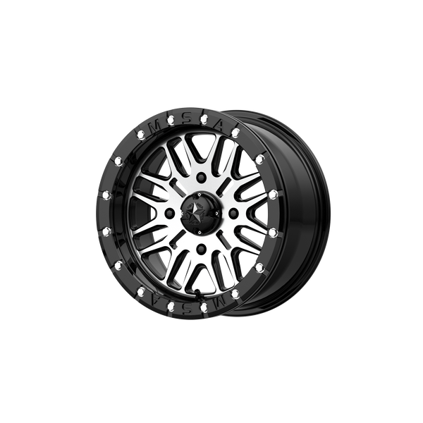 MSA Offroad Wheels M37 BRUTE UTV BEADLOCK — Gloss Black Machined 