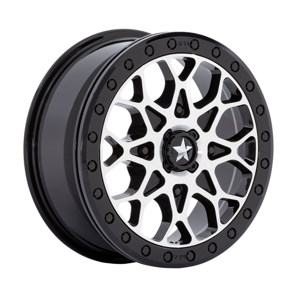 MSA Offroad Wheels M48 PORTAL UTV BEADLOCK — Gloss Black Machined W Gb Ring 