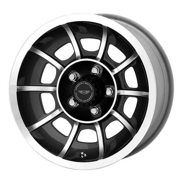 American Racing Vintage VN47 VECTOR — Satin Black Machined 