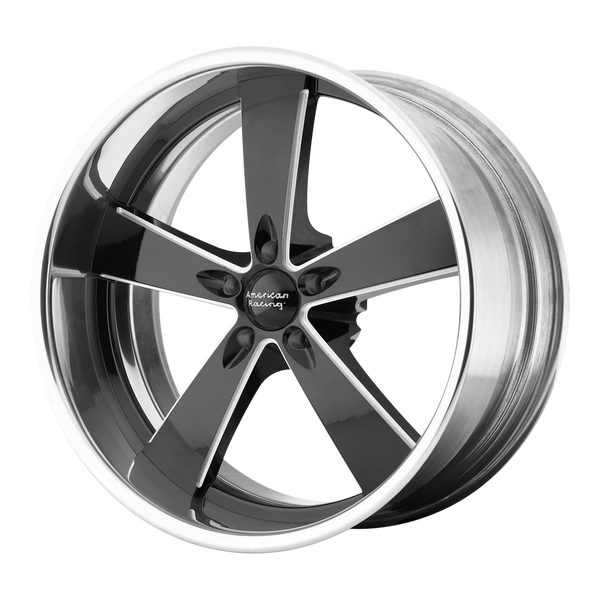 American Racing Vintage VN472 BURNOUT — Gloss Black Milled 