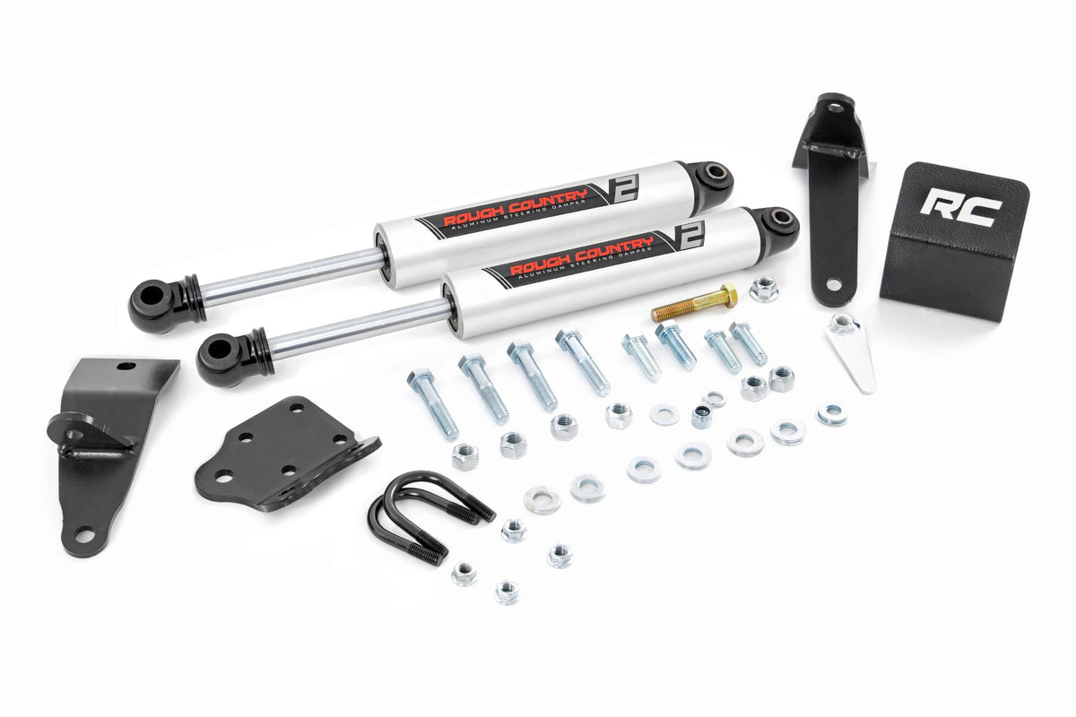 V2 Steering Stabilizer | Dual | 2-8 Inch Lift | Ram 2500 (03-13)/3500 (11-12)