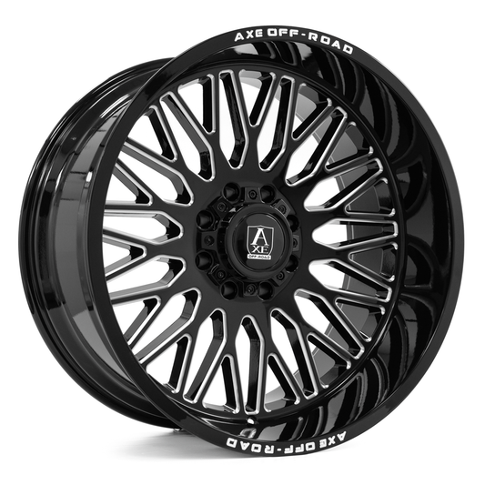 Axe KRATOS Gloss Black Milled 8-lug wheel