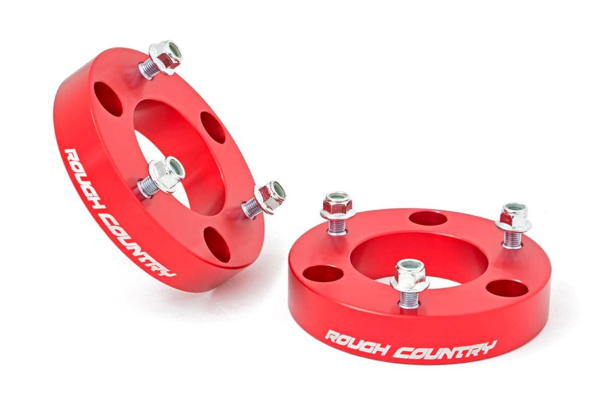 2 Inch Leveling Kit | Red Spacers | Nissan Titan 2wd/4wd (2004-2024)